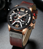 CURREN 8329 Leather Strap Men's Watch