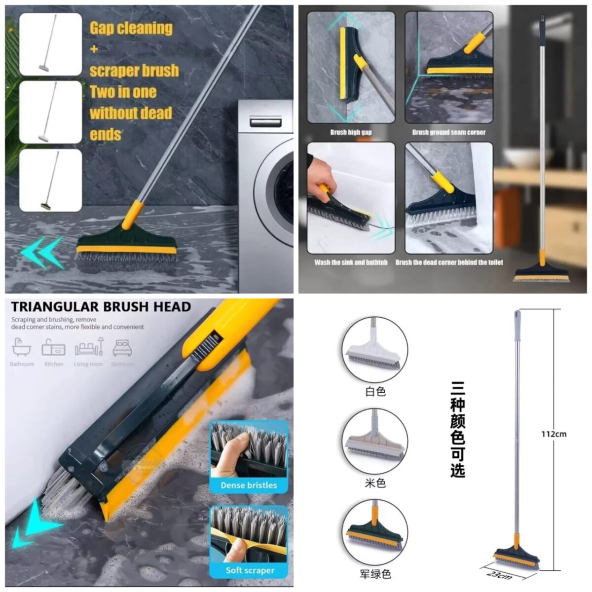 3-in-1 Brush Viper with dusting brush, scrubbing pad, and microfiber cloth for versatile cleaning of various surfaces like cars, windows, and counters